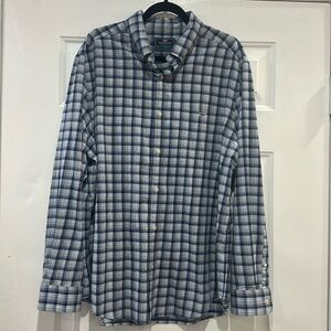 Vineyard Vines Men’s Blue Long Sleeve Plaid Classic Fit Tucker Shirt Siz…